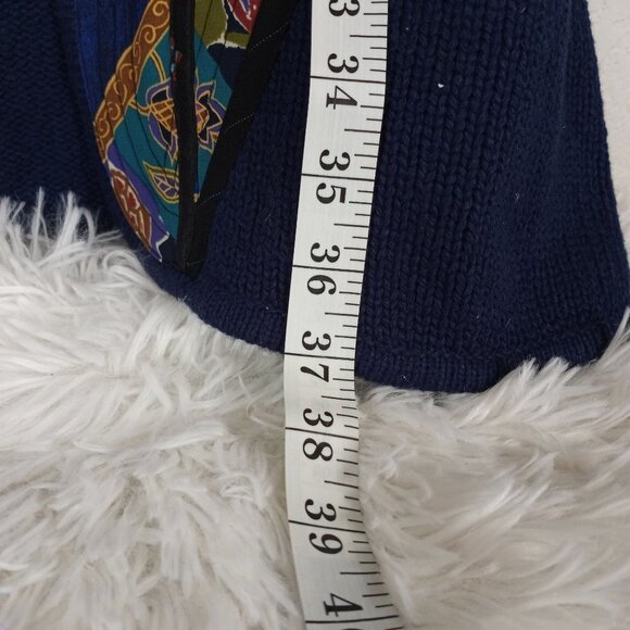 Vintage Koos of Course! Wool Silk Blend Black Duster Open Cardigan Large - Picture 8 of 8